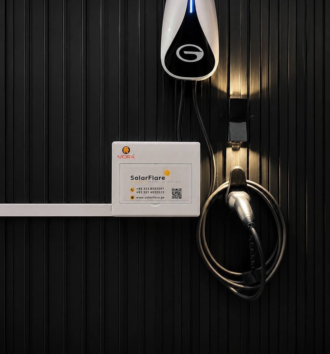 EV charger, close-up