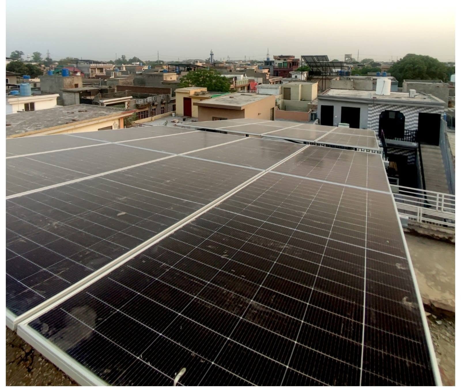 Rooftop solar installation
