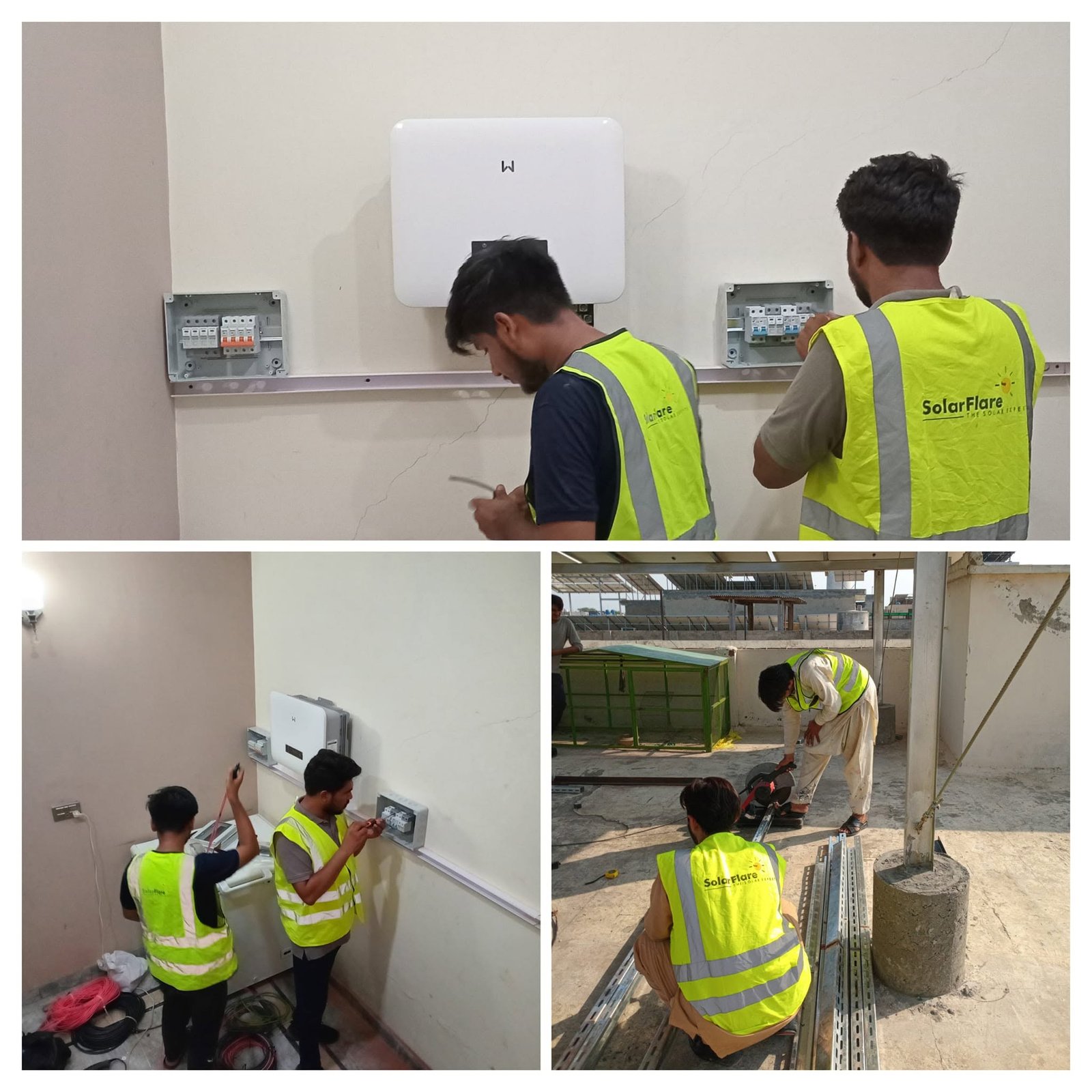 Our installation team at work